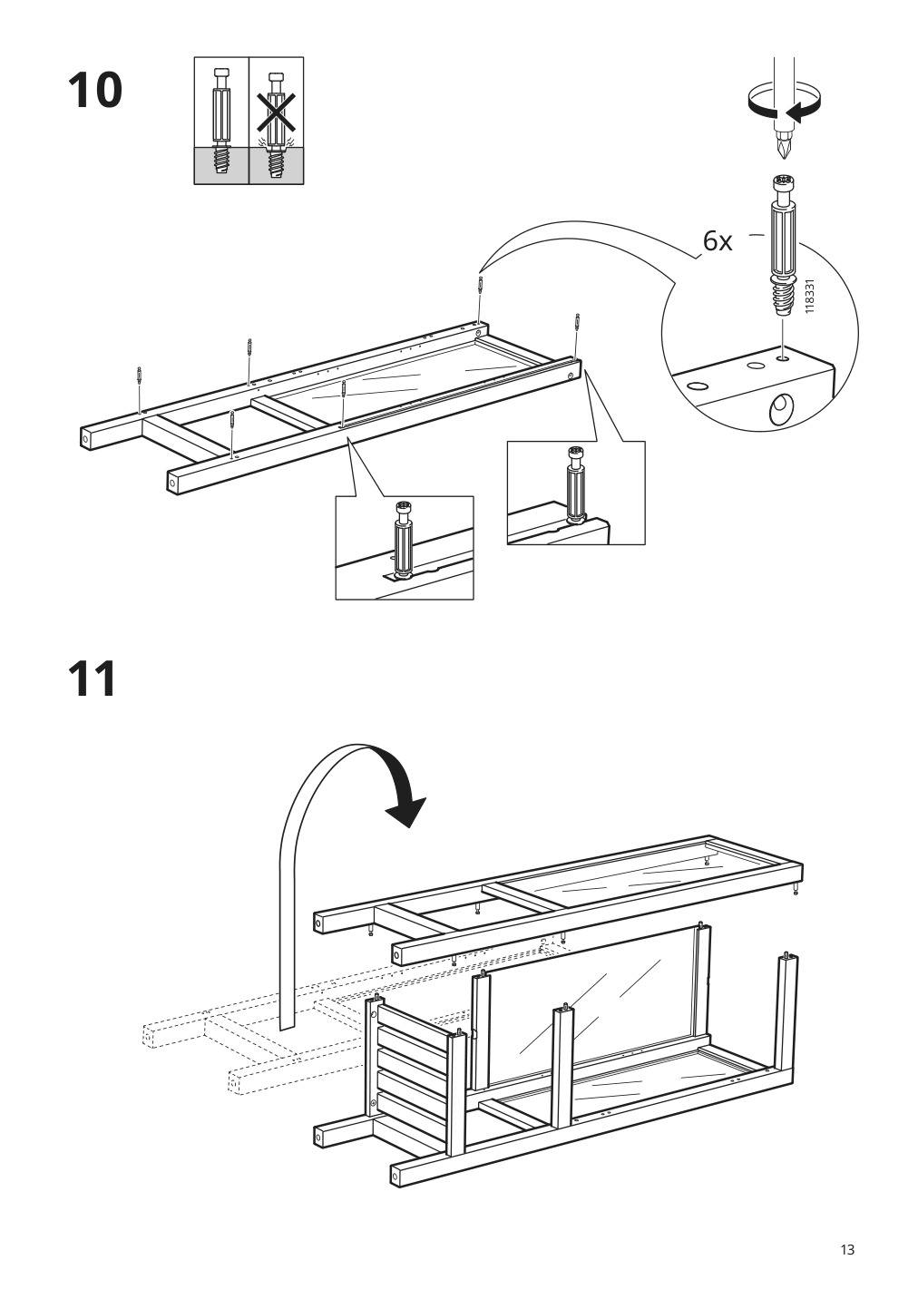 Assembly instructions for IKEA Hemnes high cabinet with glass door gray | Page 13 - IKEA HEMNES high cabinet with glass door 704.294.23