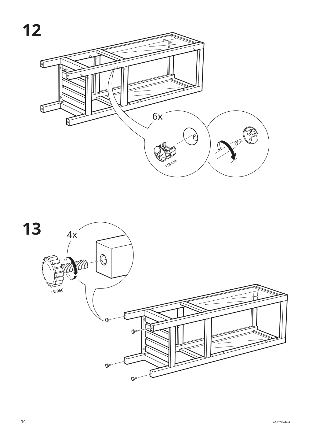 Assembly instructions for IKEA Hemnes high cabinet with glass door gray | Page 14 - IKEA HEMNES high cabinet with glass door 704.294.23