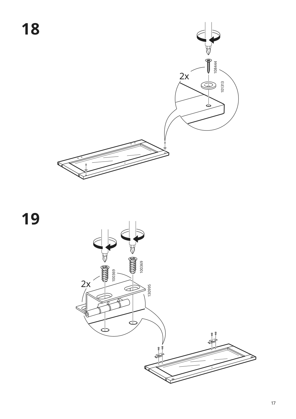 Assembly instructions for IKEA Hemnes high cabinet with glass door gray | Page 17 - IKEA HEMNES high cabinet with glass door 704.294.23