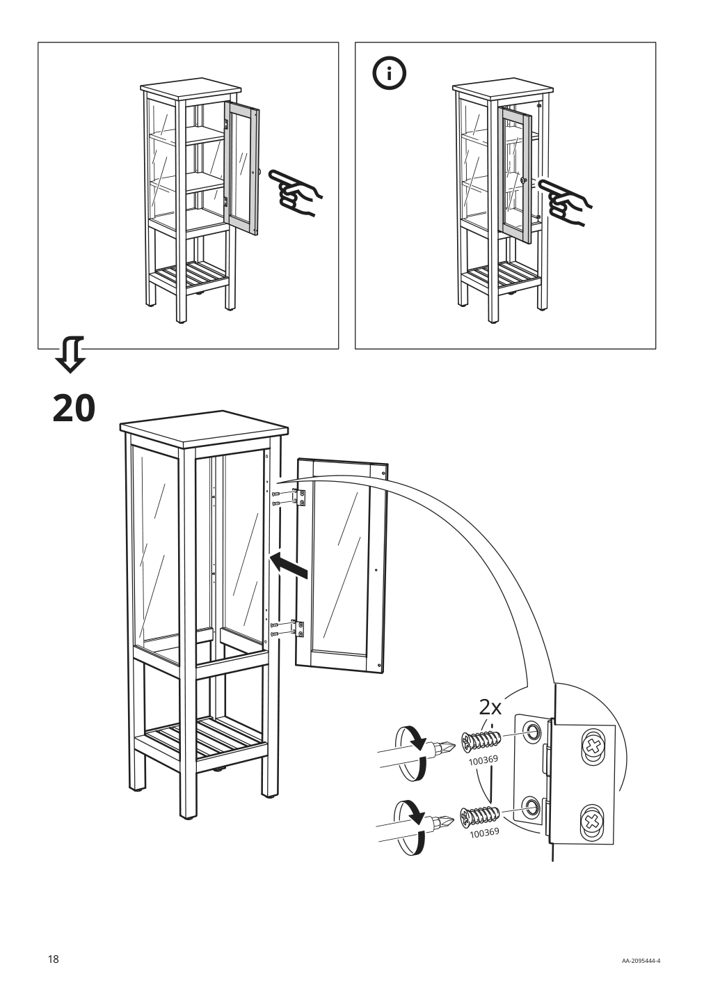 Assembly instructions for IKEA Hemnes high cabinet with glass door gray | Page 18 - IKEA HEMNES high cabinet with glass door 704.294.23