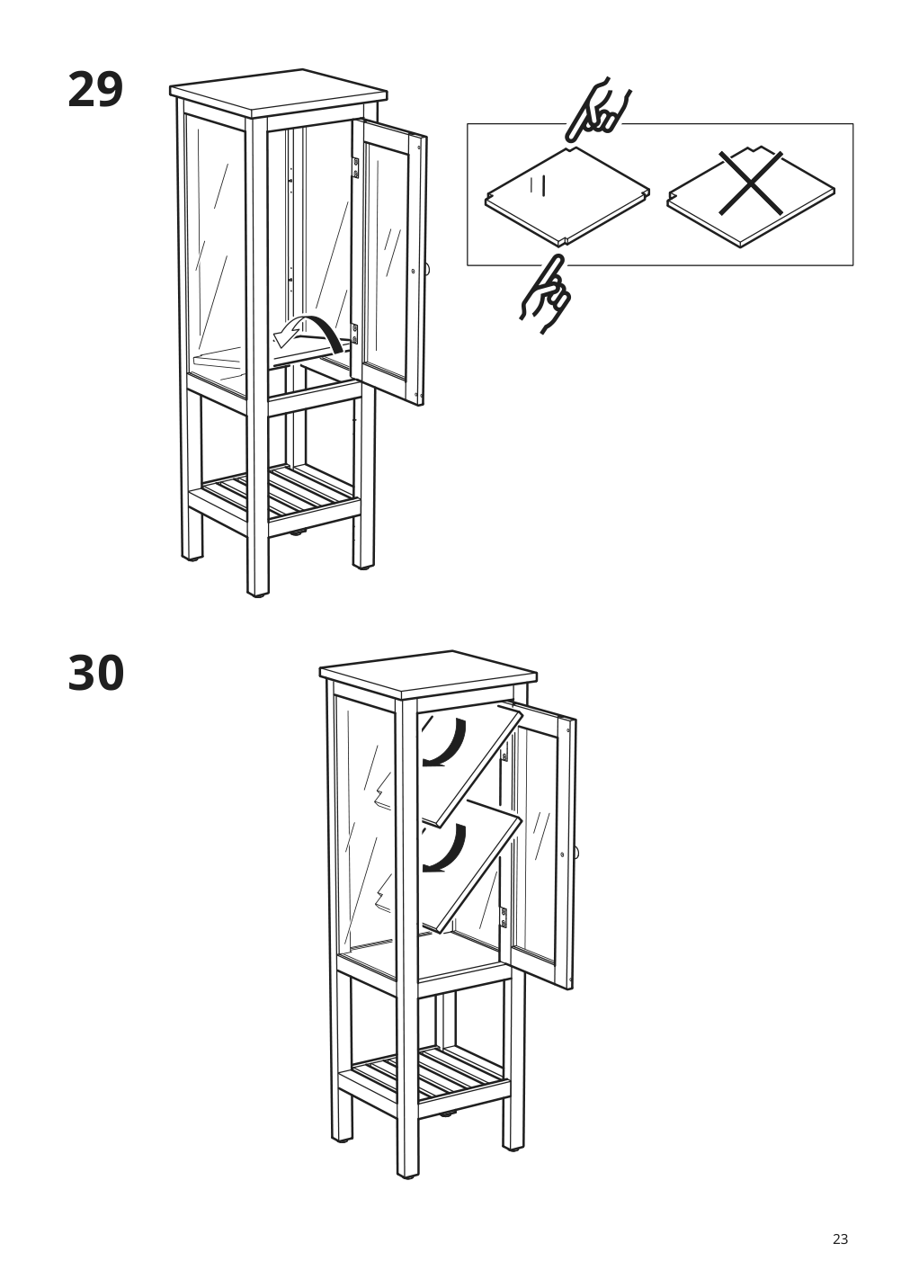 Assembly instructions for IKEA Hemnes high cabinet with glass door gray | Page 23 - IKEA HEMNES high cabinet with glass door 704.294.23