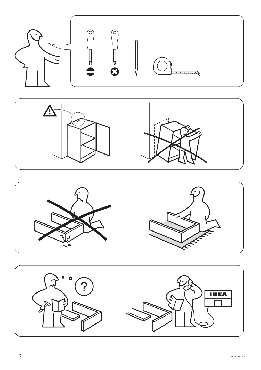 Assembly instructions for IKEA Hemnes high cabinet with glass door gray | Page 6 - IKEA HEMNES high cabinet with glass door 704.294.23