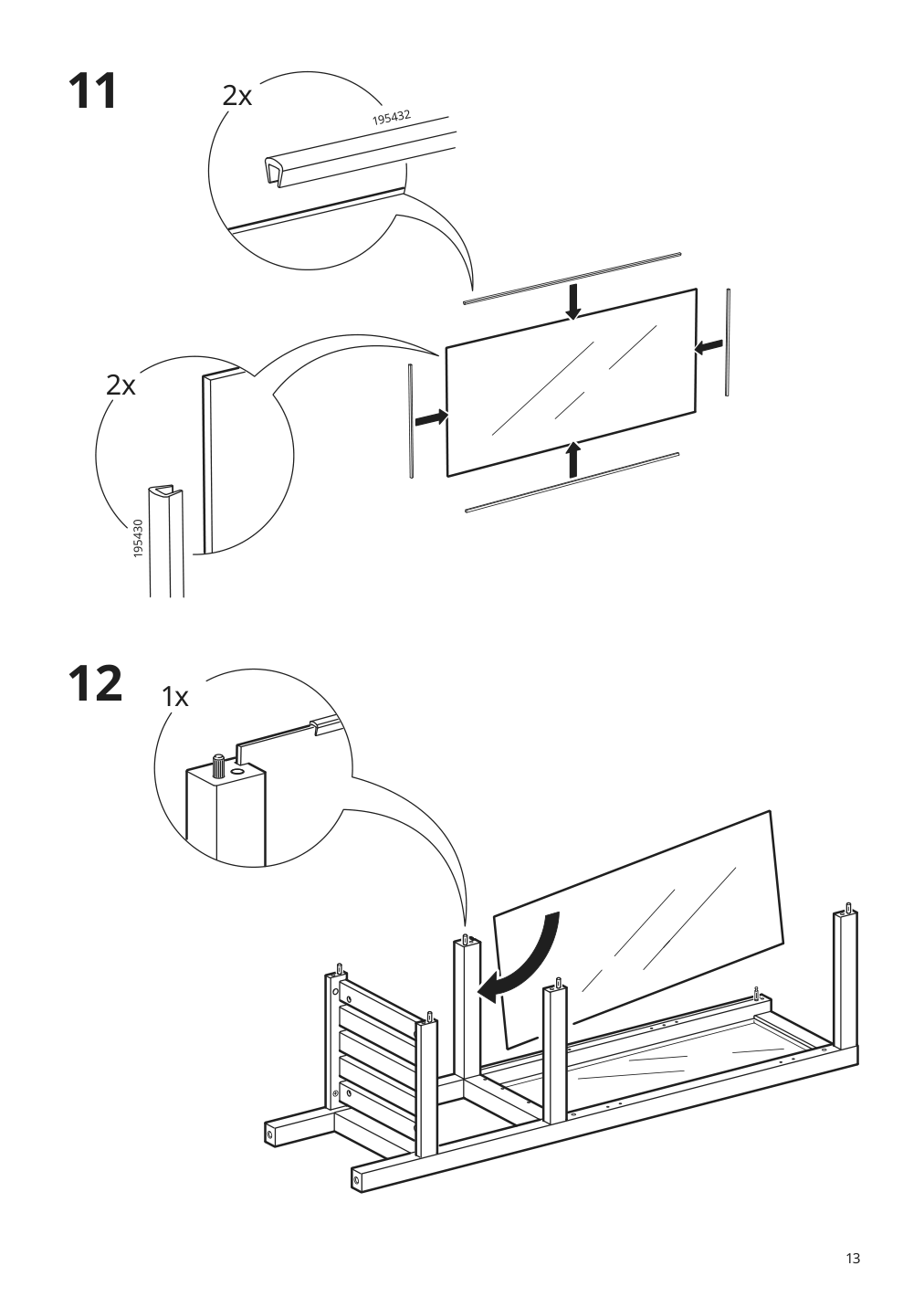 Assembly instructions for IKEA Hemnes high cabinet with glass door white | Page 13 - IKEA HEMNES high cabinet with glass door 203.966.46