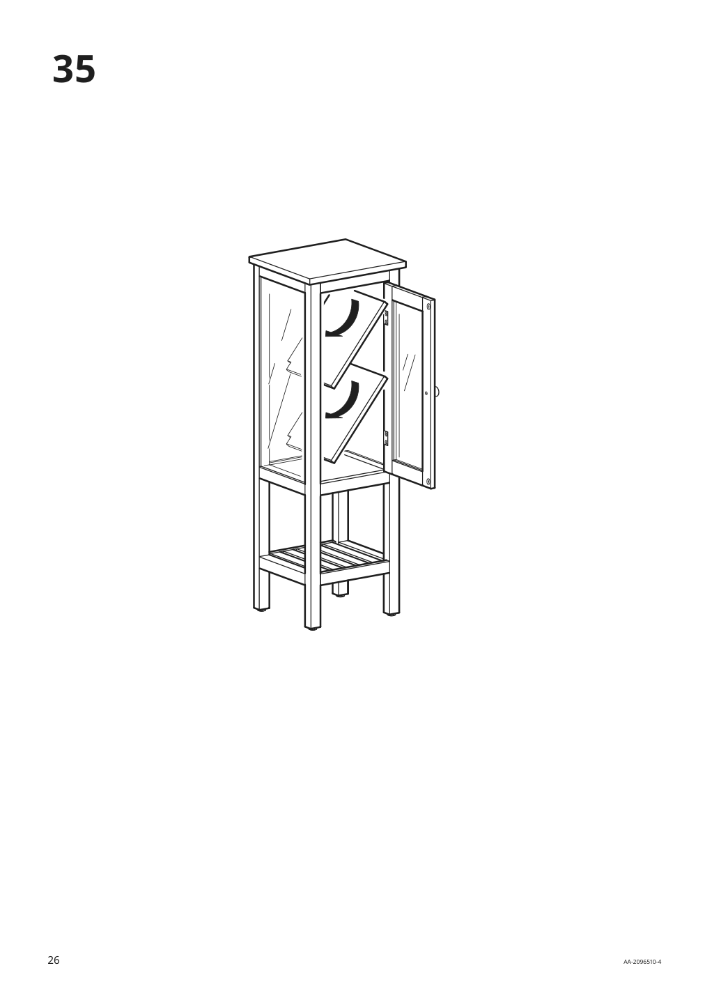 Assembly instructions for IKEA Hemnes high cabinet with glass door white | Page 26 - IKEA HEMNES high cabinet with glass door 203.966.46