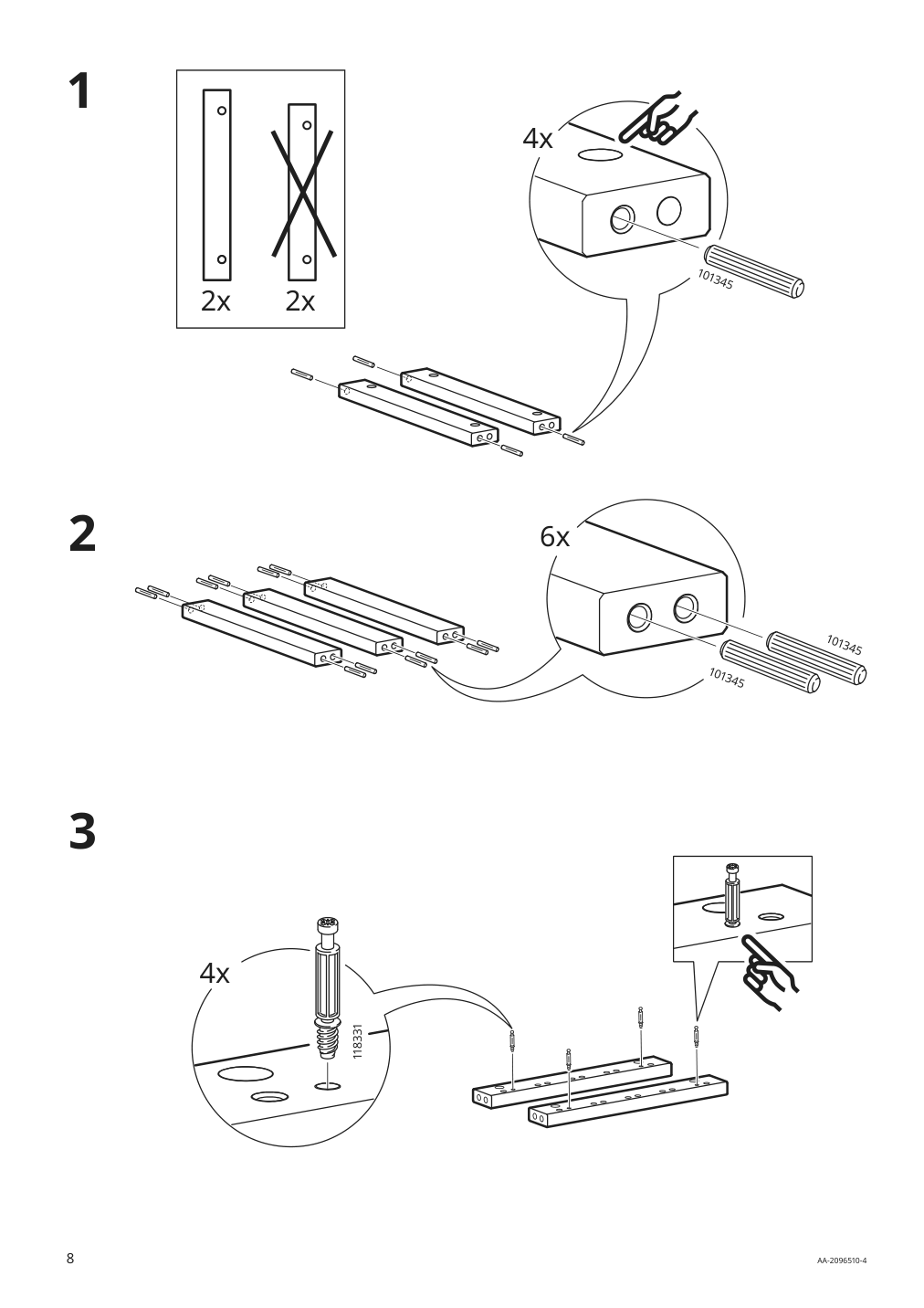 Assembly instructions for IKEA Hemnes high cabinet with glass door white | Page 8 - IKEA HEMNES high cabinet with glass door 203.966.46