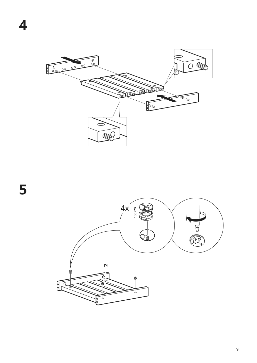 Assembly instructions for IKEA Hemnes high cabinet with glass door white | Page 9 - IKEA HEMNES high cabinet with glass door 203.966.46