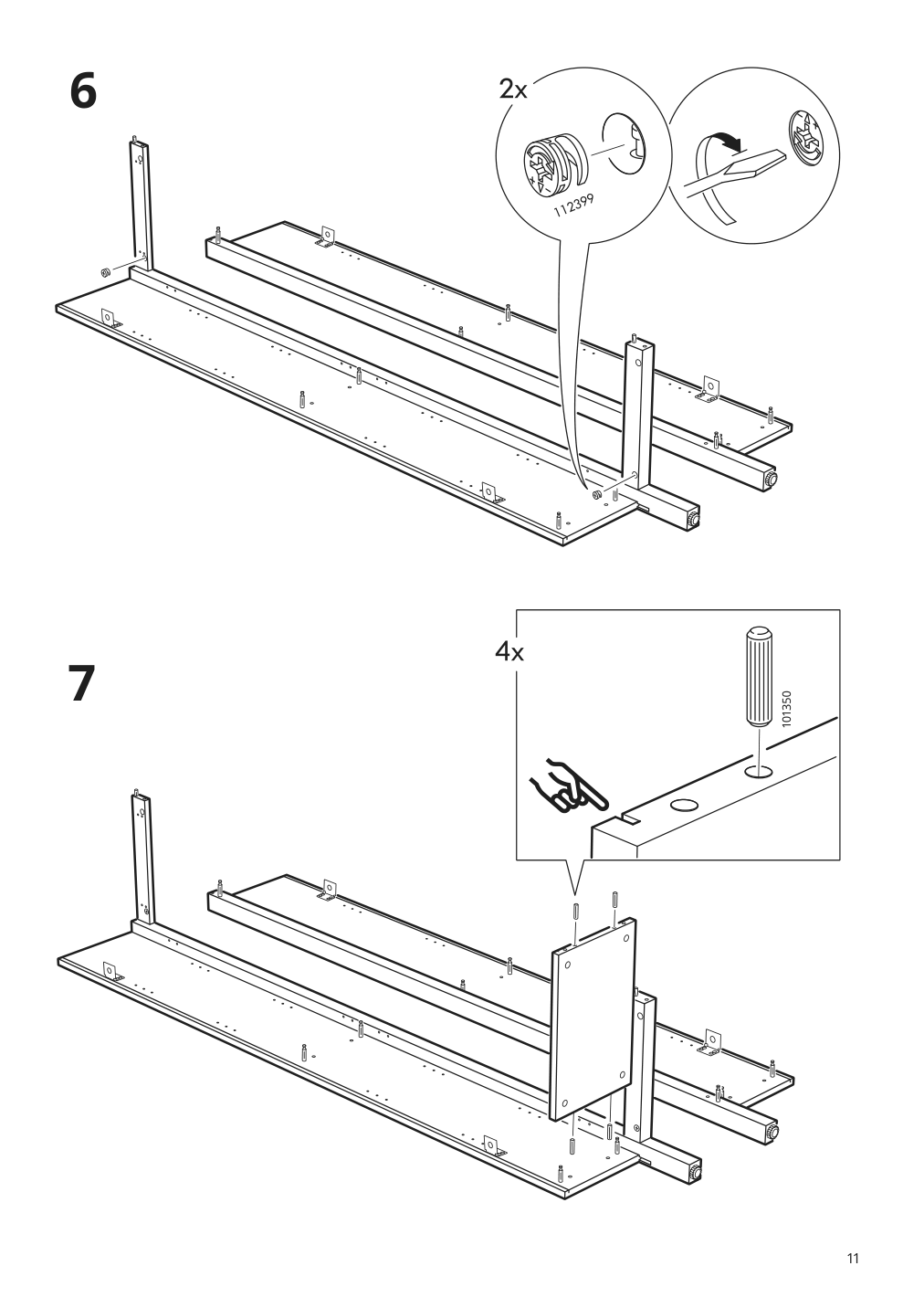 Assembly instructions for IKEA Hemnes high cabinet with mirror door gray | Page 11 - IKEA HEMNES / ODENSVIK bathroom furniture, set of 6 593.898.24