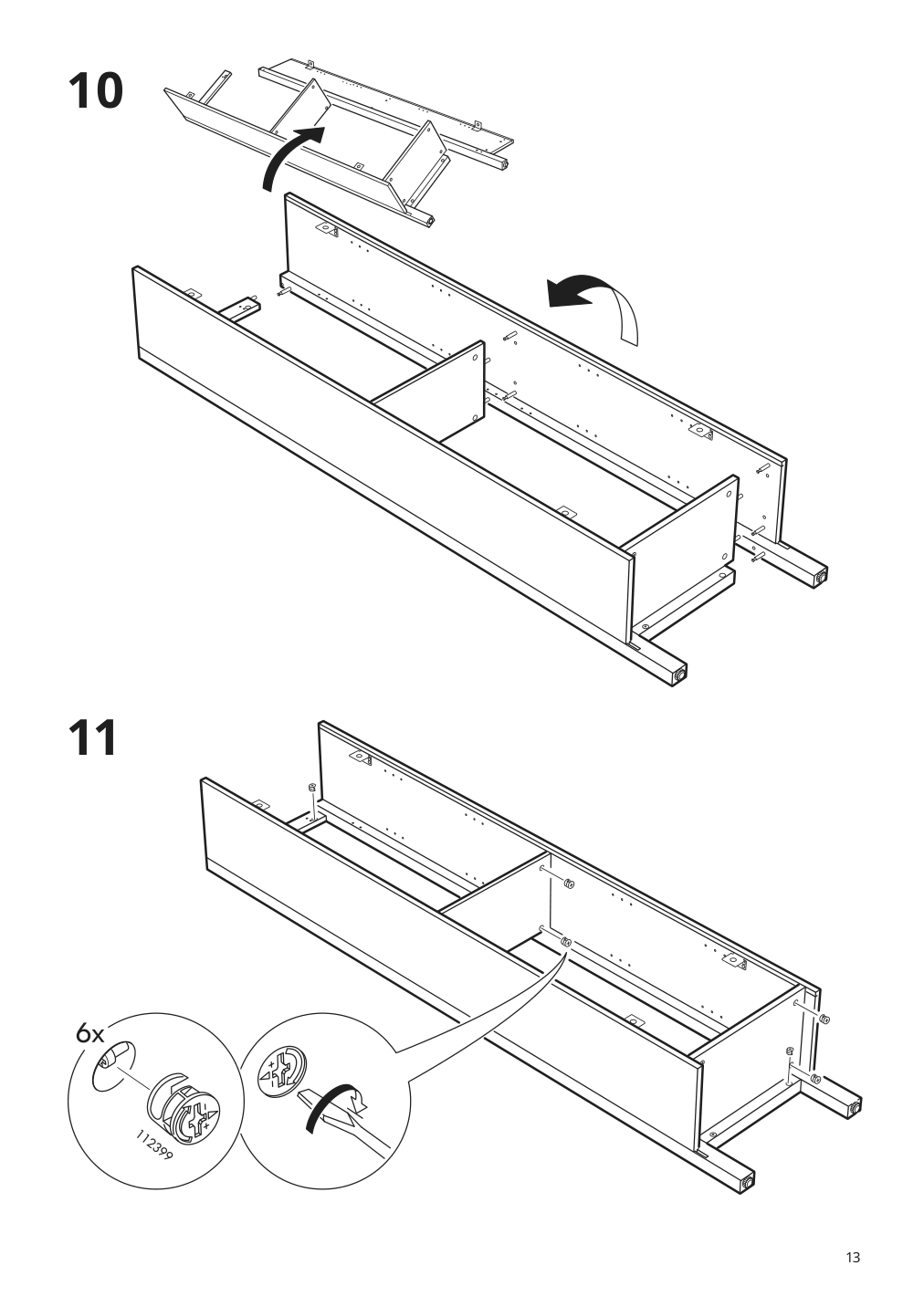 Assembly instructions for IKEA Hemnes high cabinet with mirror door gray | Page 13 - IKEA HEMNES / RÄTTVIKEN bathroom furniture, set of 5 093.898.26