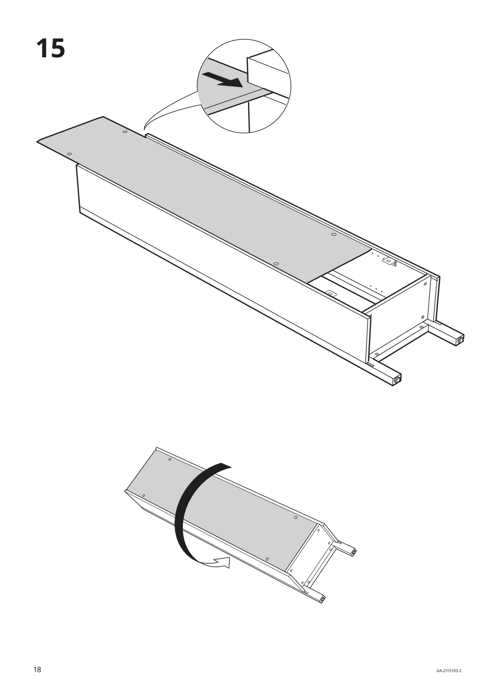 Assembly instructions for IKEA Hemnes high cabinet with mirror door gray | Page 18 - IKEA HEMNES / RÄTTVIKEN bathroom furniture, set of 5 093.898.26