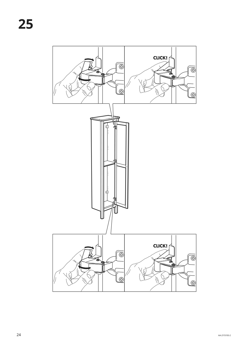 Assembly instructions for IKEA Hemnes high cabinet with mirror door gray | Page 24 - IKEA HEMNES / RÄTTVIKEN bathroom furniture, set of 5 093.898.26