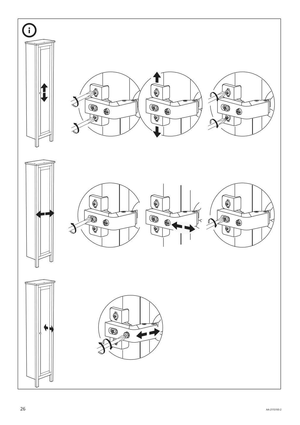 Assembly instructions for IKEA Hemnes high cabinet with mirror door gray | Page 26 - IKEA HEMNES / RÄTTVIKEN bathroom furniture, set of 5 093.898.26