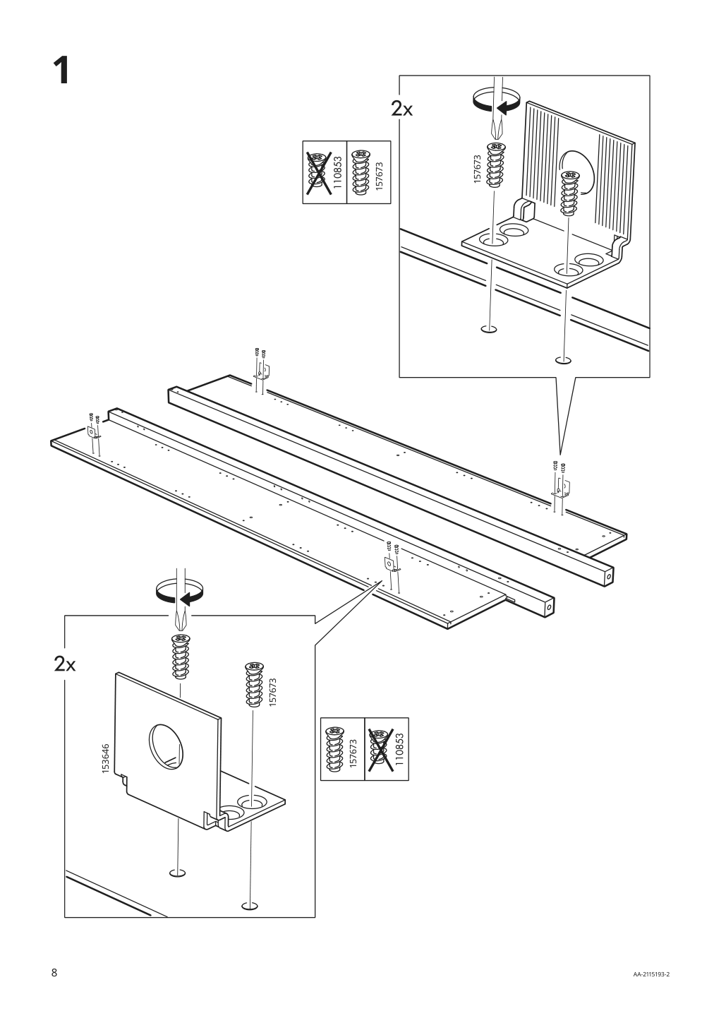 Assembly instructions for IKEA Hemnes high cabinet with mirror door gray | Page 8 - IKEA HEMNES / RÄTTVIKEN bathroom furniture, set of 5 393.898.44