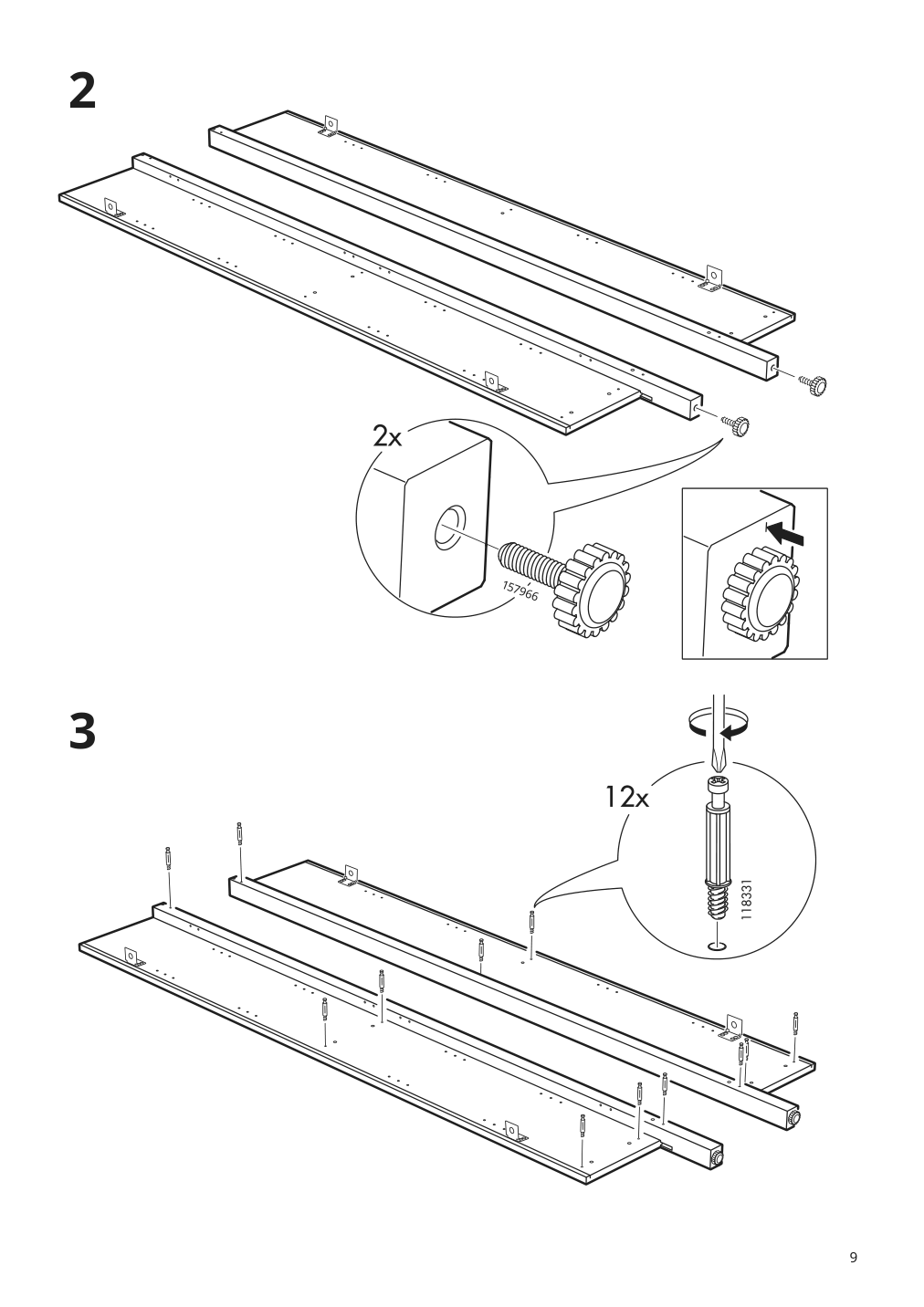 Assembly instructions for IKEA Hemnes high cabinet with mirror door gray | Page 9 - IKEA HEMNES / ODENSVIK bathroom furniture, set of 6 593.898.24