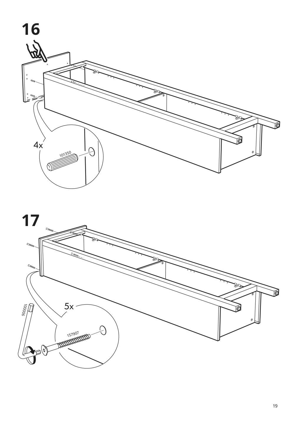 Assembly instructions for IKEA Hemnes high cabinet with mirror door gray | Page 19 - IKEA HEMNES / RÄTTVIKEN bathroom furniture, set of 5 093.898.26