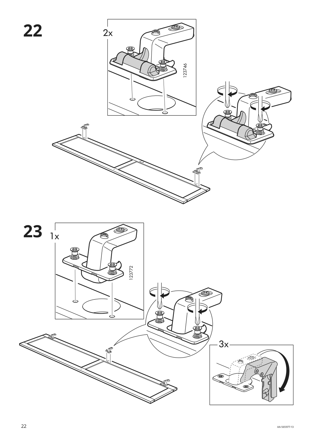 Assembly instructions for IKEA Hemnes high cabinet with mirror door gray | Page 22 - IKEA HEMNES / RÄTTVIKEN bathroom furniture, set of 5 093.898.26