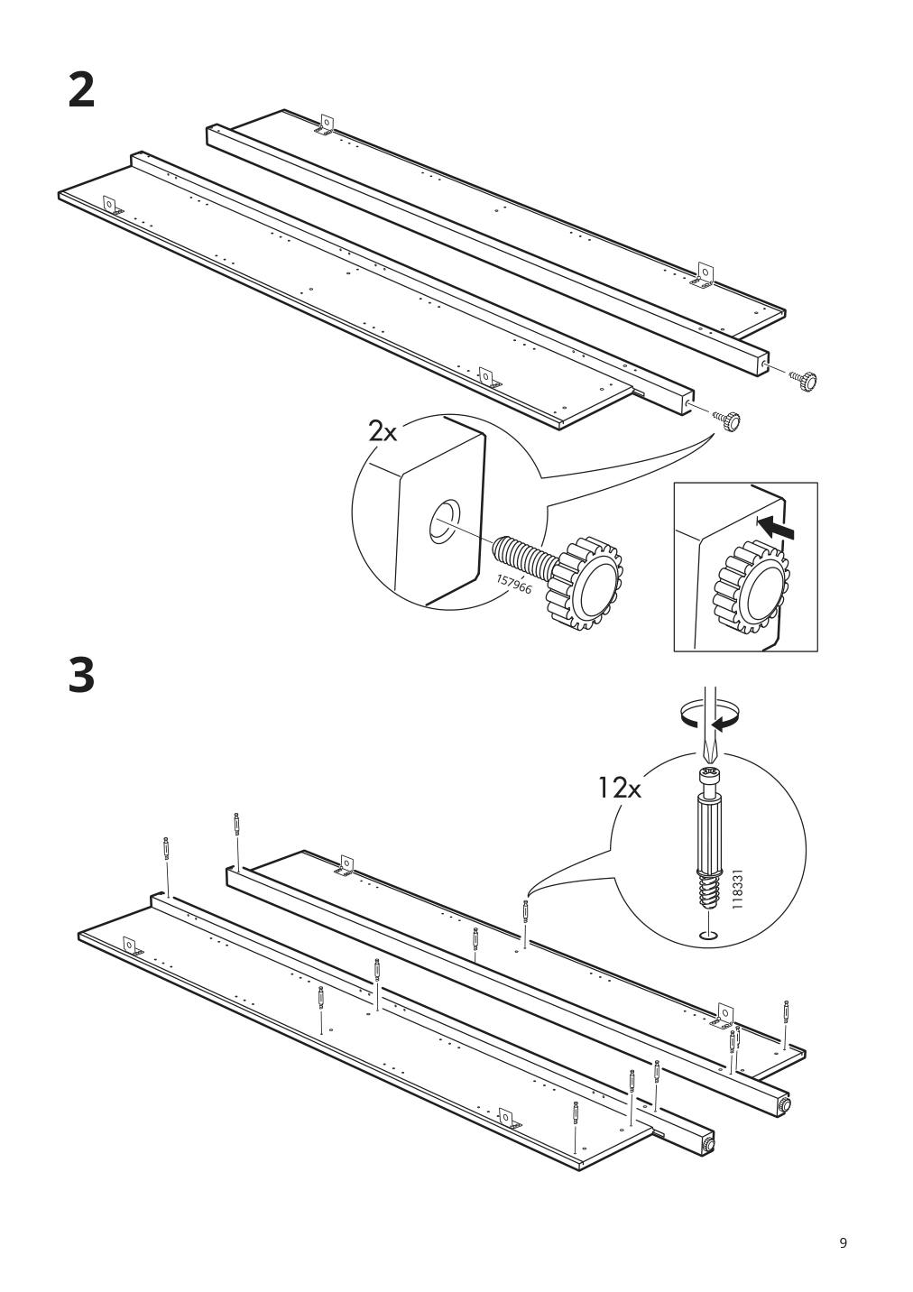 Assembly instructions for IKEA Hemnes high cabinet with mirror door gray | Page 9 - IKEA HEMNES / RÄTTVIKEN bathroom furniture, set of 5 093.898.26