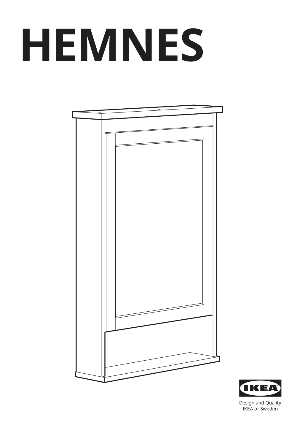 Assembly instructions for IKEA Hemnes mirror cabinet with 1 door white | Page 1 - IKEA HEMNES / ODENSVIK bathroom furniture, set of 4 994.146.85