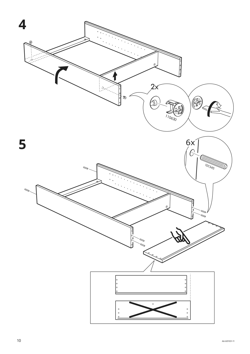 Assembly instructions for IKEA Hemnes mirror cabinet with 1 door white | Page 10 - IKEA HEMNES mirror cabinet with 1 door 702.176.71