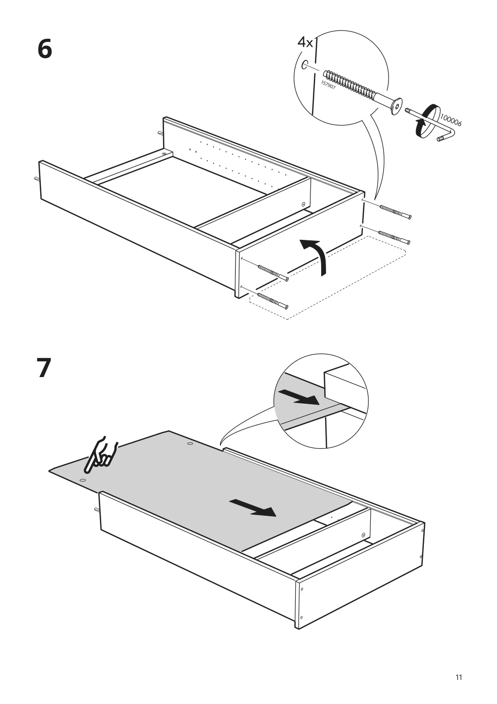 Assembly instructions for IKEA Hemnes mirror cabinet with 1 door white | Page 11 - IKEA HEMNES mirror cabinet with 1 door 702.176.71