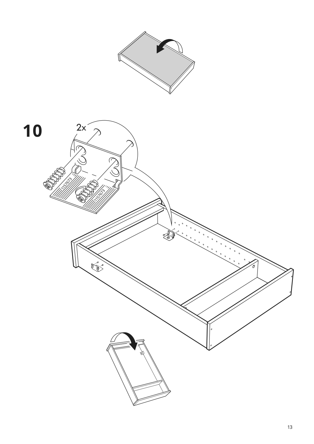 Assembly instructions for IKEA Hemnes mirror cabinet with 1 door white | Page 13 - IKEA HEMNES / ODENSVIK bathroom furniture, set of 4 994.146.85