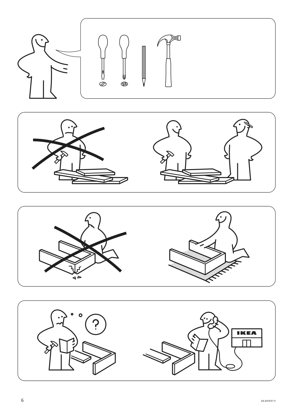 Assembly instructions for IKEA Hemnes mirror cabinet with 1 door white | Page 6 - IKEA HEMNES mirror cabinet with 1 door 702.176.71