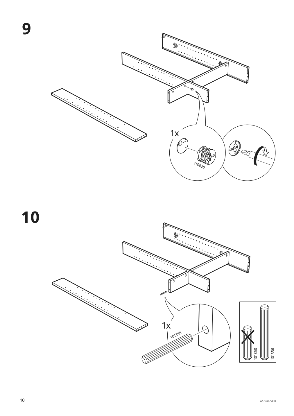 Assembly instructions for IKEA Hemnes mirror cabinet with 2 doors gray | Page 10 - IKEA HEMNES / ODENSVIK bathroom furniture, set of 5 793.898.23