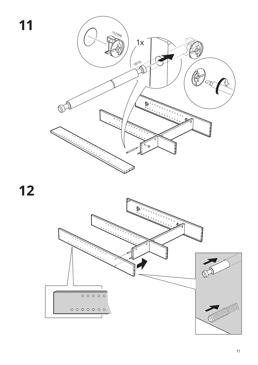 Assembly instructions for IKEA Hemnes mirror cabinet with 2 doors gray | Page 11 - IKEA HEMNES / ODENSVIK bathroom furniture, set of 5 793.898.23