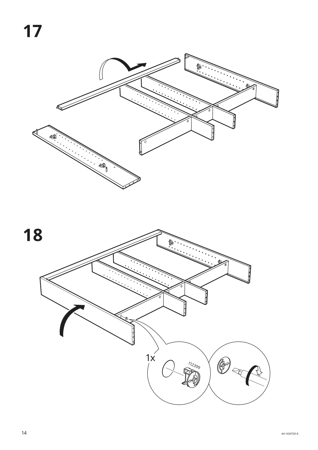 Assembly instructions for IKEA Hemnes mirror cabinet with 2 doors gray | Page 14 - IKEA HEMNES / ODENSVIK bathroom furniture, set of 5 793.898.23