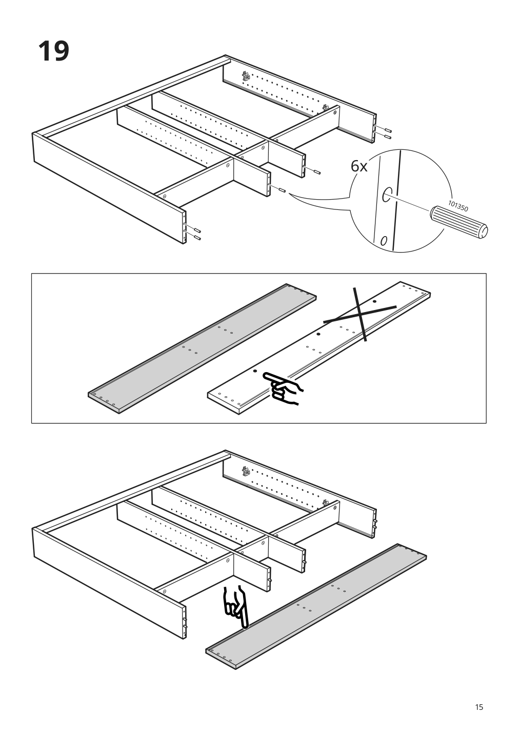 Assembly instructions for IKEA Hemnes mirror cabinet with 2 doors gray | Page 15 - IKEA HEMNES / ODENSVIK bathroom furniture, set of 5 793.898.23