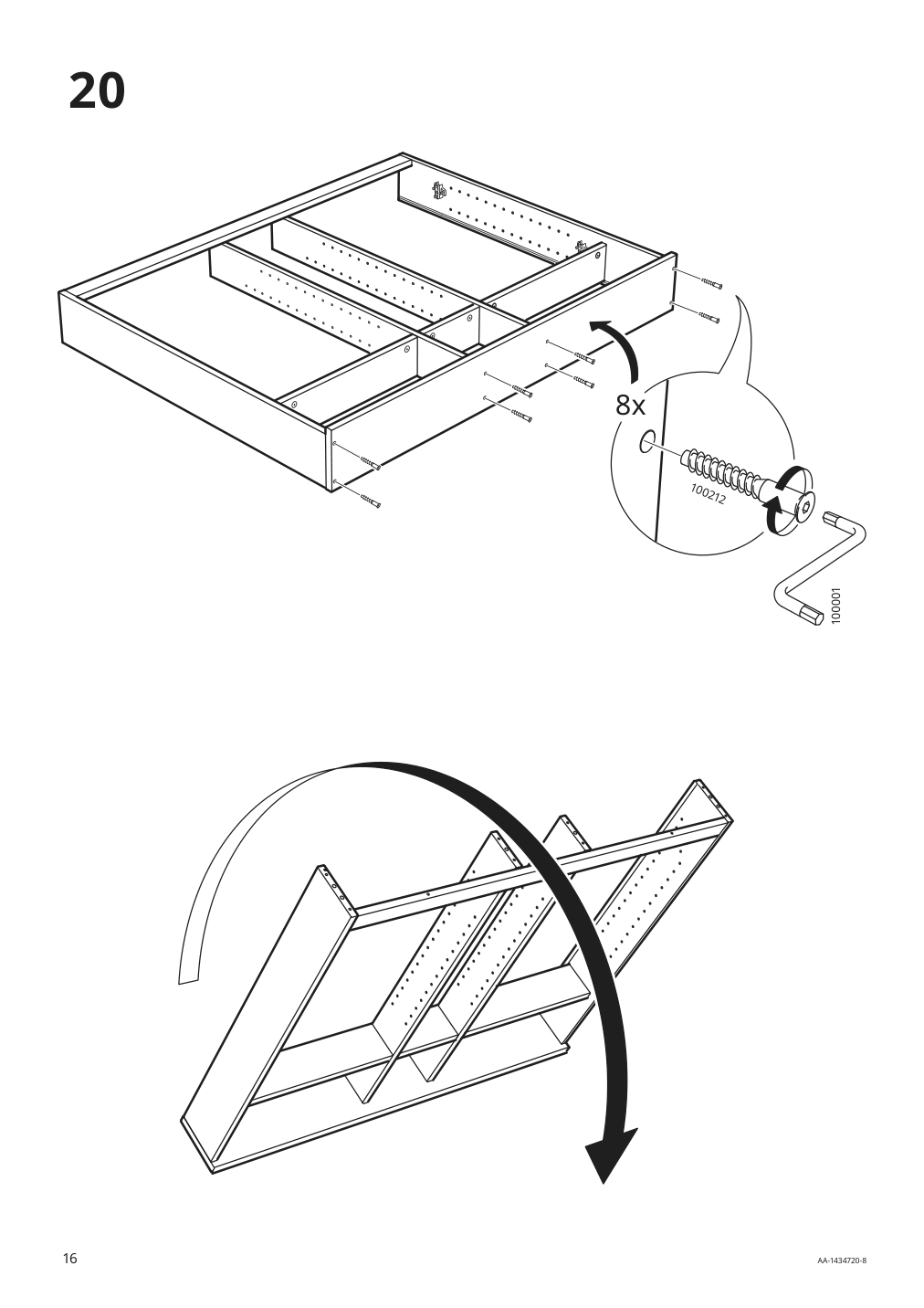 Assembly instructions for IKEA Hemnes mirror cabinet with 2 doors gray | Page 16 - IKEA HEMNES / ODENSVIK bathroom furniture, set of 5 793.898.23