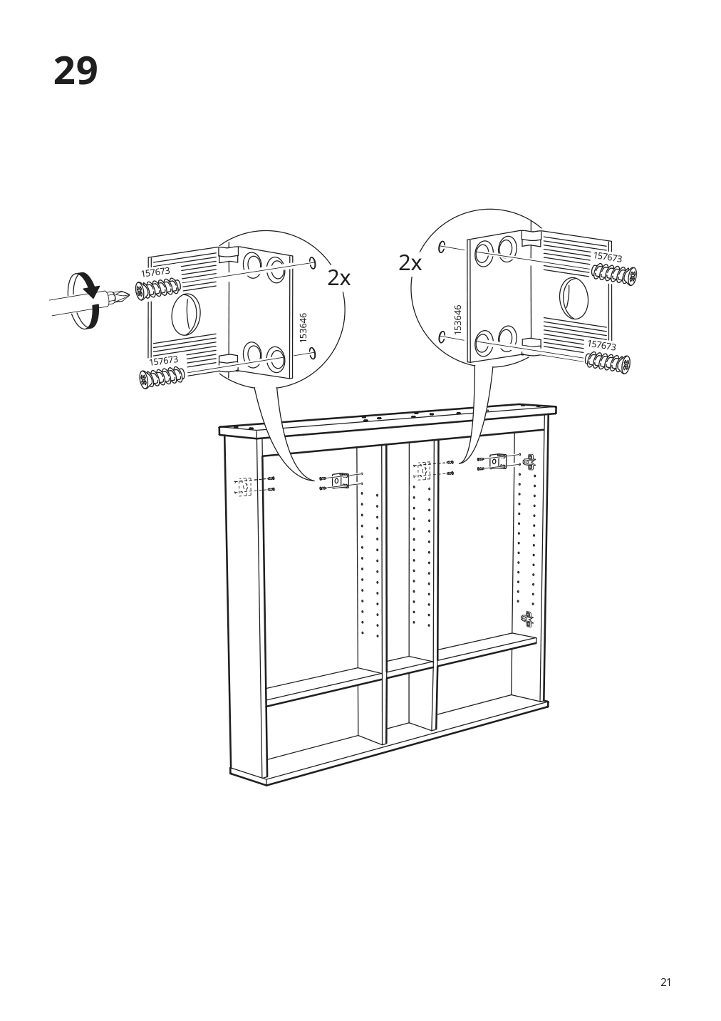 Assembly instructions for IKEA Hemnes mirror cabinet with 2 doors gray | Page 21 - IKEA HEMNES / ODENSVIK bathroom furniture, set of 5 793.898.23