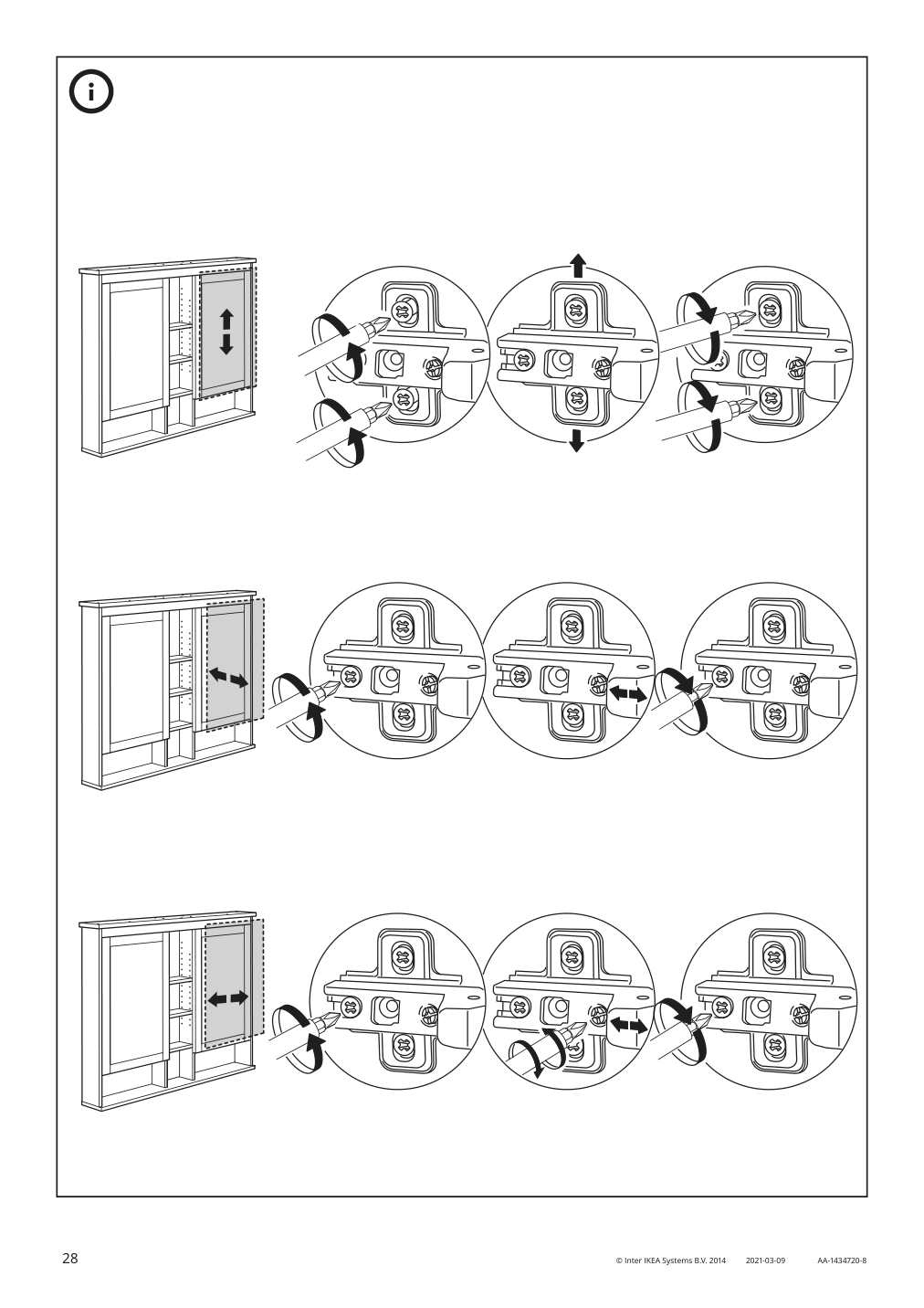 Assembly instructions for IKEA Hemnes mirror cabinet with 2 doors gray | Page 28 - IKEA HEMNES / ODENSVIK bathroom furniture, set of 5 793.898.23