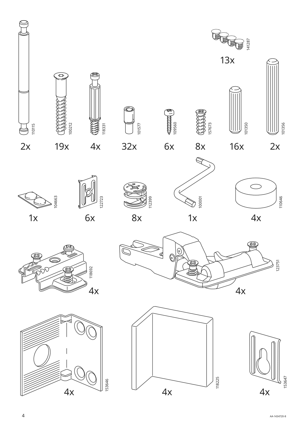 Assembly instructions for IKEA Hemnes mirror cabinet with 2 doors gray | Page 4 - IKEA HEMNES / ODENSVIK bathroom furniture, set of 5 793.898.23