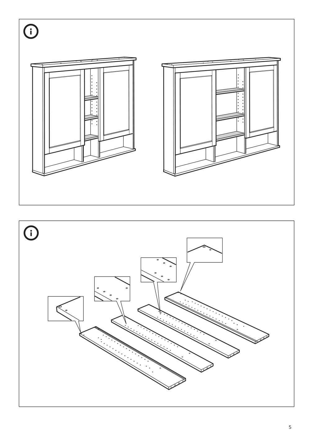 Assembly instructions for IKEA Hemnes mirror cabinet with 2 doors gray | Page 5 - IKEA HEMNES / ODENSVIK bathroom furniture, set of 5 793.898.23