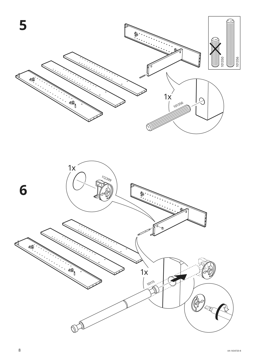 Assembly instructions for IKEA Hemnes mirror cabinet with 2 doors gray | Page 8 - IKEA HEMNES / ODENSVIK bathroom furniture, set of 5 793.898.23