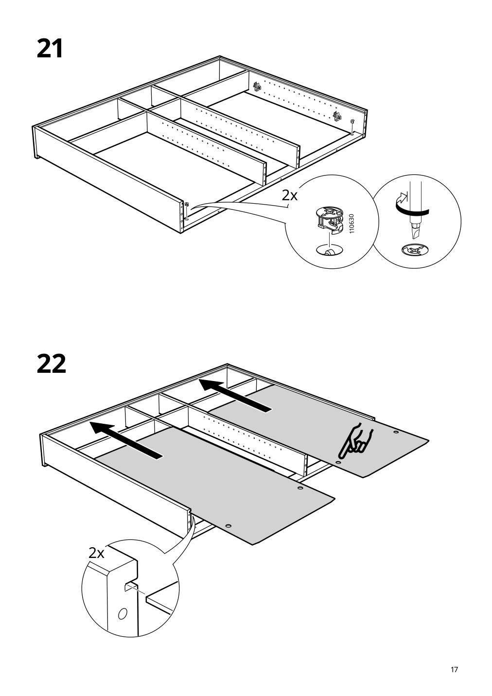 Assembly instructions for IKEA Hemnes mirror cabinet with 2 doors gray | Page 17 - IKEA HEMNES mirror cabinet with 2 doors 003.489.96