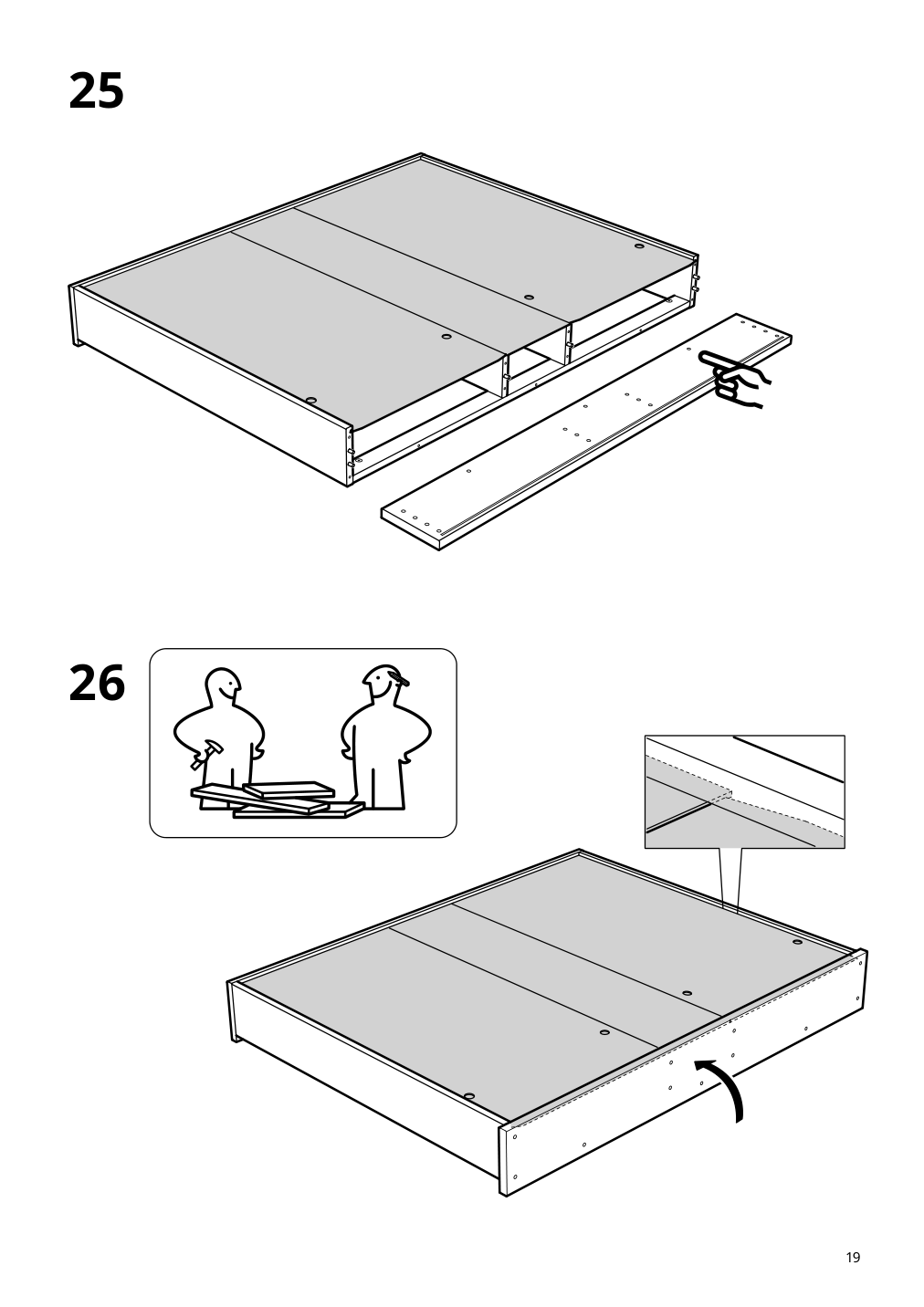 Assembly instructions for IKEA Hemnes mirror cabinet with 2 doors gray | Page 19 - IKEA HEMNES mirror cabinet with 2 doors 003.489.96