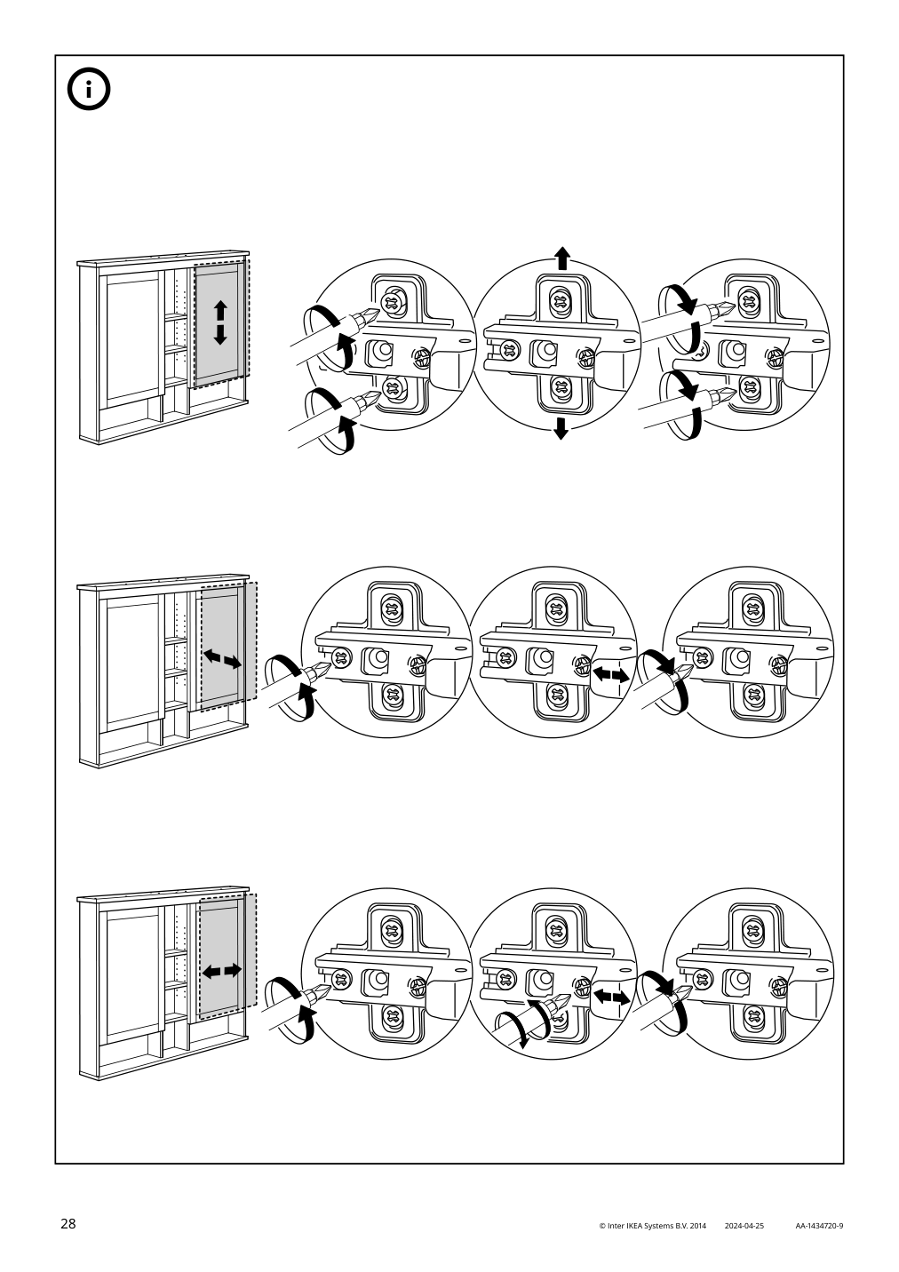 Assembly instructions for IKEA Hemnes mirror cabinet with 2 doors gray | Page 28 - IKEA HEMNES mirror cabinet with 2 doors 003.489.96