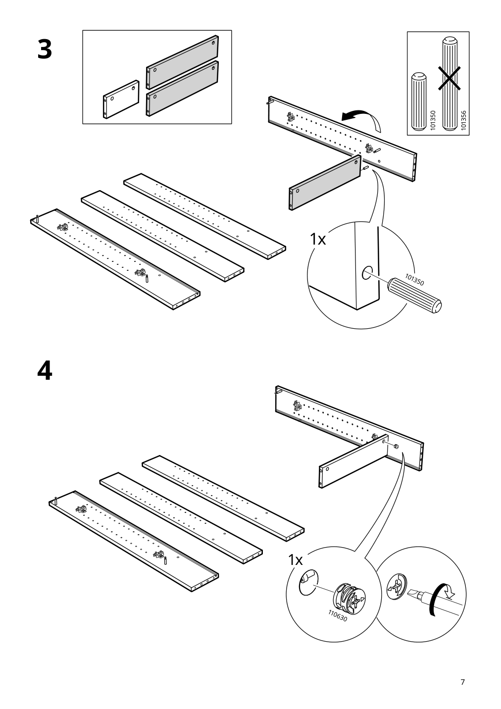 Assembly instructions for IKEA Hemnes mirror cabinet with 2 doors gray | Page 7 - IKEA HEMNES mirror cabinet with 2 doors 003.489.96