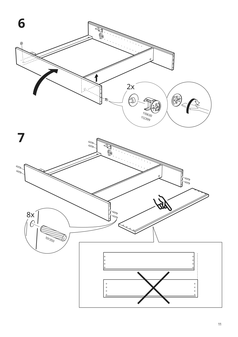 Assembly instructions for IKEA Hemnes mirror cabinet with 2 doors gray | Page 11 - IKEA HEMNES / ODENSVIK bathroom furniture, set of 4 593.898.43