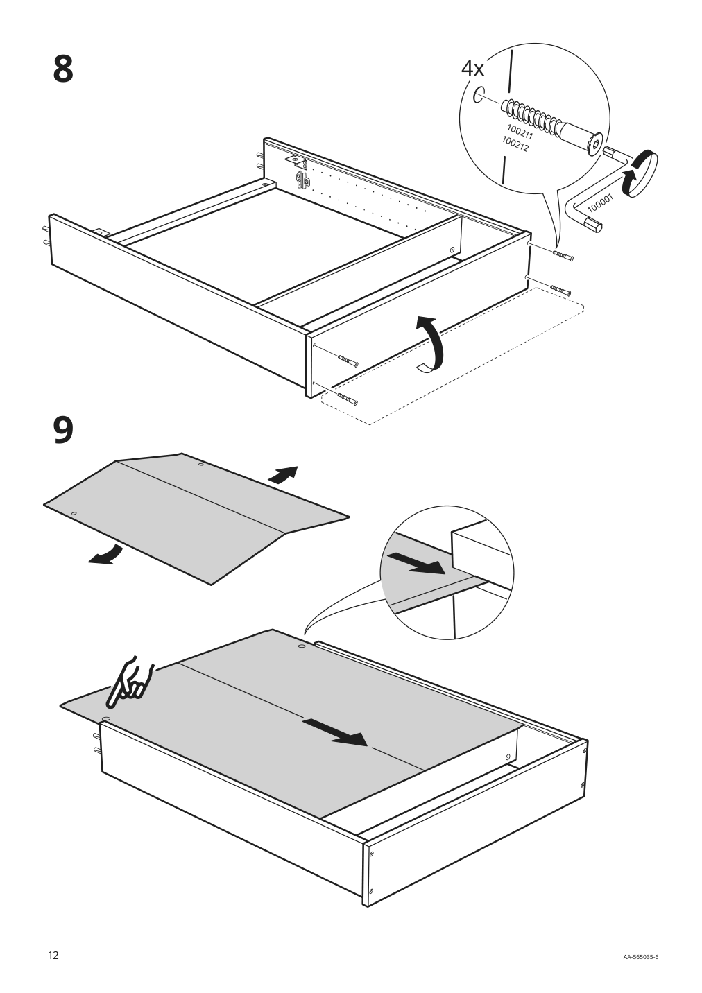 Assembly instructions for IKEA Hemnes mirror cabinet with 2 doors gray | Page 12 - IKEA HEMNES / RÄTTVIKEN bathroom furniture, set of 5 093.898.26