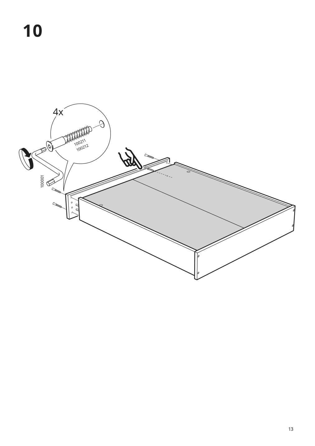 Assembly instructions for IKEA Hemnes mirror cabinet with 2 doors gray | Page 13 - IKEA HEMNES / ODENSVIK bathroom furniture, set of 4 593.898.43