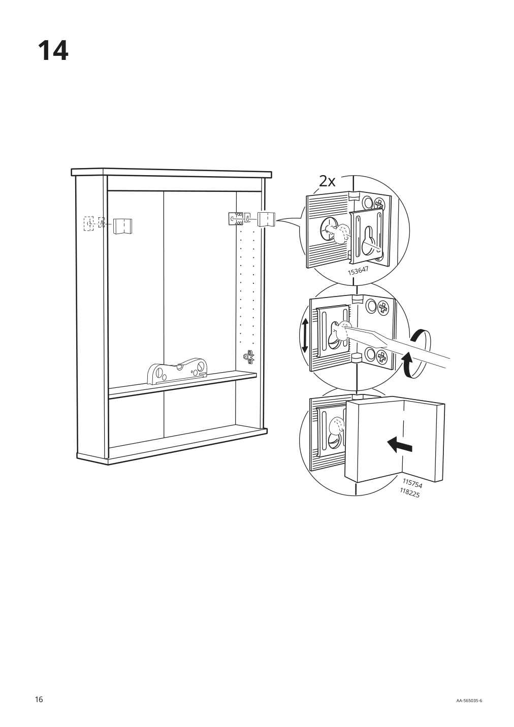 Assembly instructions for IKEA Hemnes mirror cabinet with 2 doors gray | Page 16 - IKEA HEMNES / RÄTTVIKEN bathroom furniture, set of 5 693.898.47