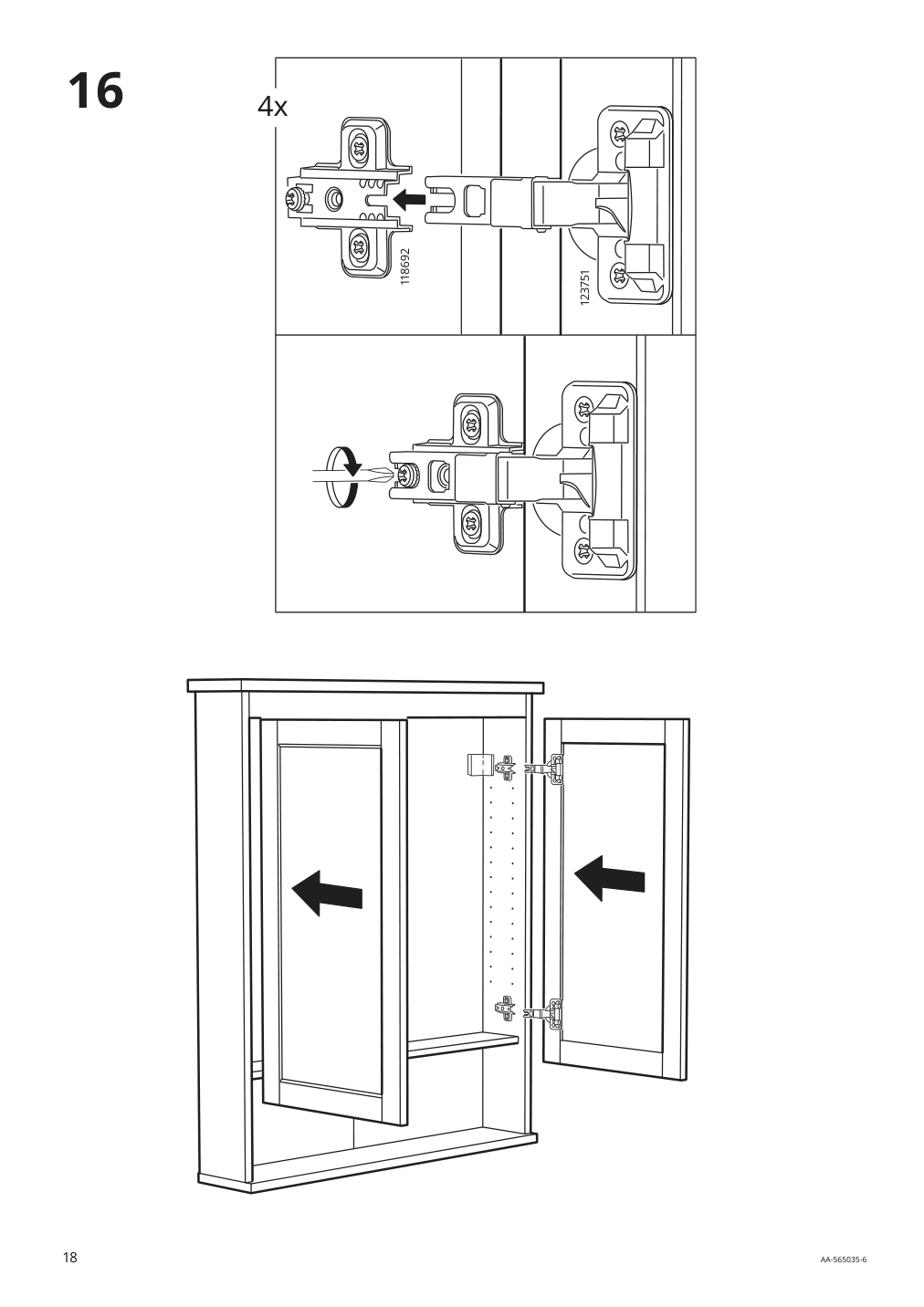 Assembly instructions for IKEA Hemnes mirror cabinet with 2 doors gray | Page 18 - IKEA HEMNES / RÄTTVIKEN bathroom furniture, set of 5 693.898.47