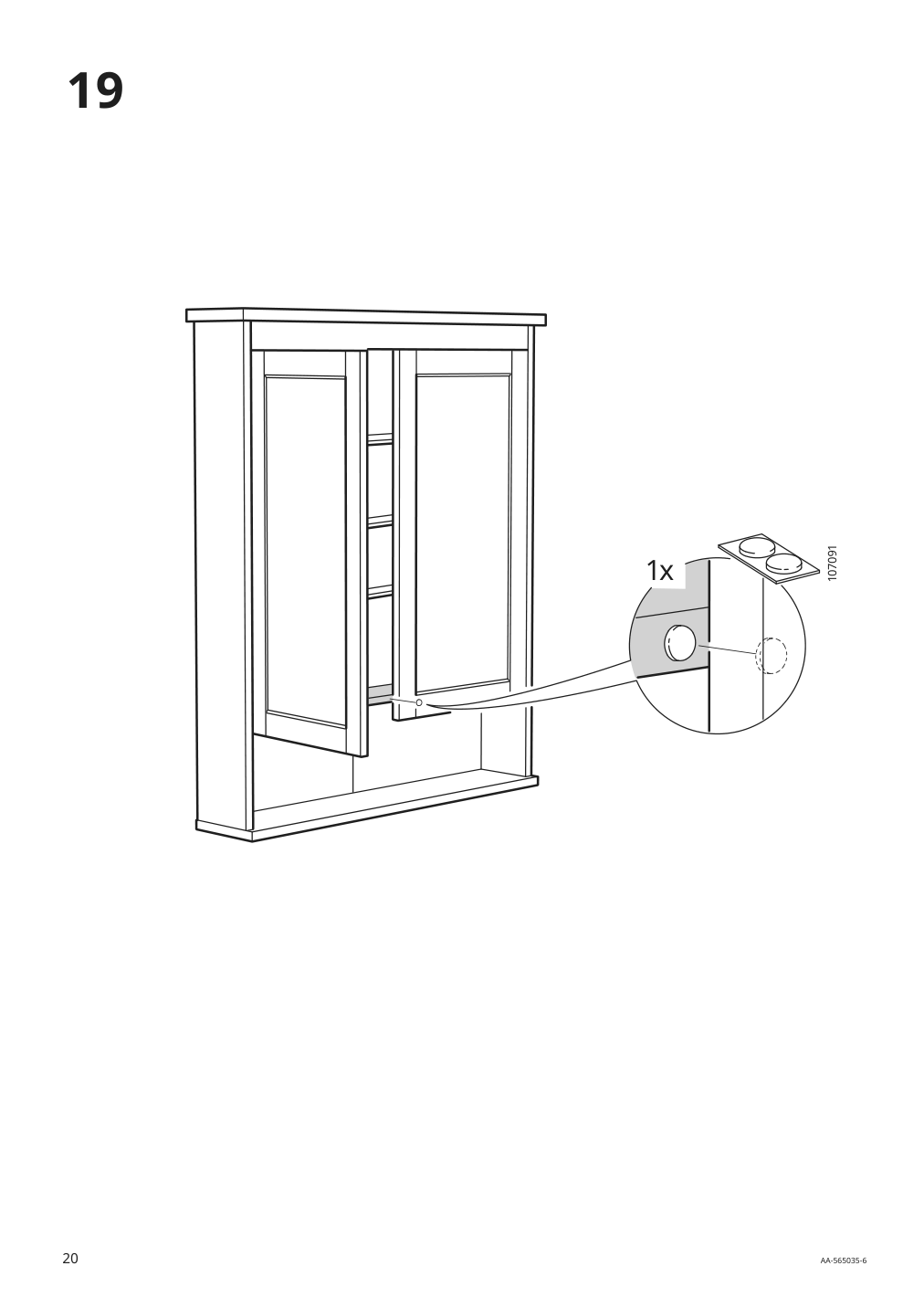 Assembly instructions for IKEA Hemnes mirror cabinet with 2 doors gray | Page 20 - IKEA HEMNES / RÄTTVIKEN bathroom furniture, set of 5 093.898.26