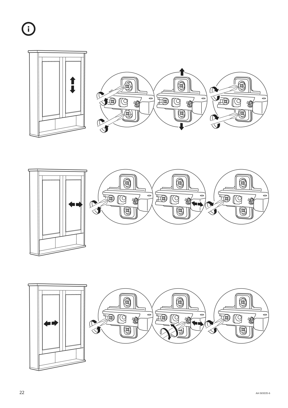 Assembly instructions for IKEA Hemnes mirror cabinet with 2 doors gray | Page 22 - IKEA HEMNES / RÄTTVIKEN bathroom furniture, set of 5 093.898.26