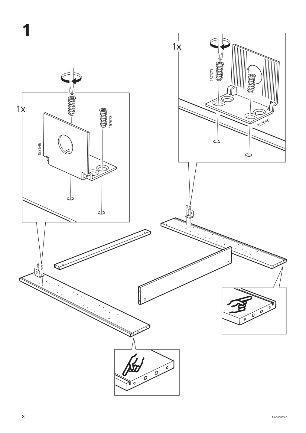 Assembly instructions for IKEA Hemnes mirror cabinet with 2 doors gray | Page 8 - IKEA HEMNES / RÄTTVIKEN bathroom furniture, set of 5 693.898.47