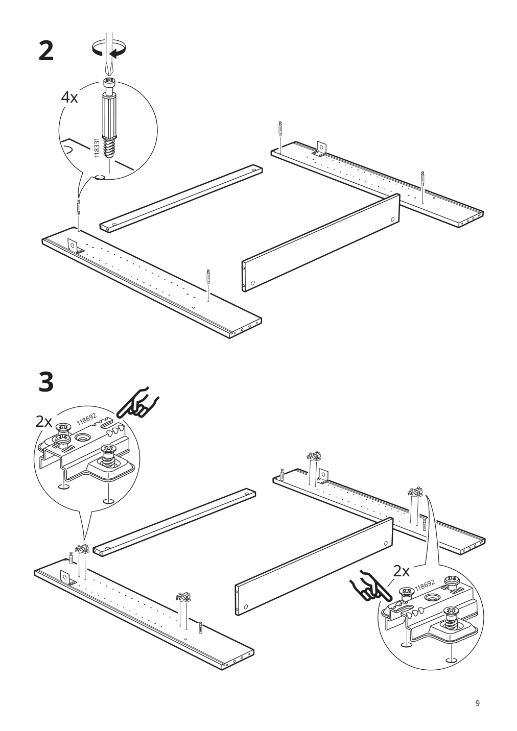 Assembly instructions for IKEA Hemnes mirror cabinet with 2 doors gray | Page 9 - IKEA HEMNES / ODENSVIK bathroom furniture, set of 4 593.898.43