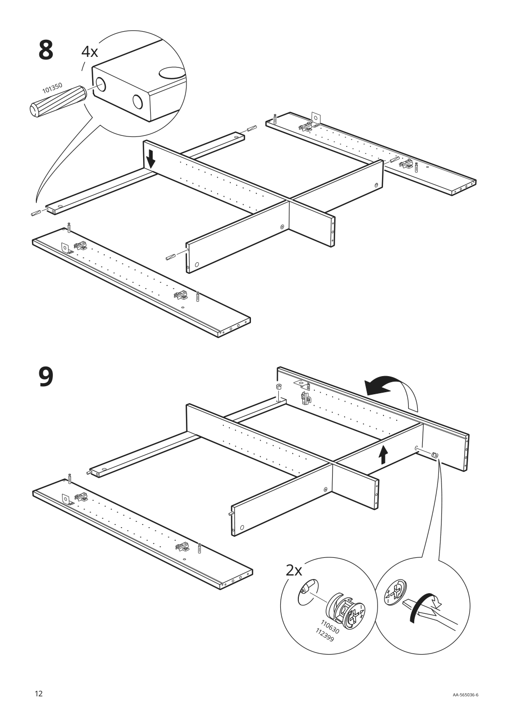 Assembly instructions for IKEA Hemnes mirror cabinet with 2 doors gray | Page 12 - IKEA HEMNES / ODENSVIK bathroom furniture, set of 5 993.898.22