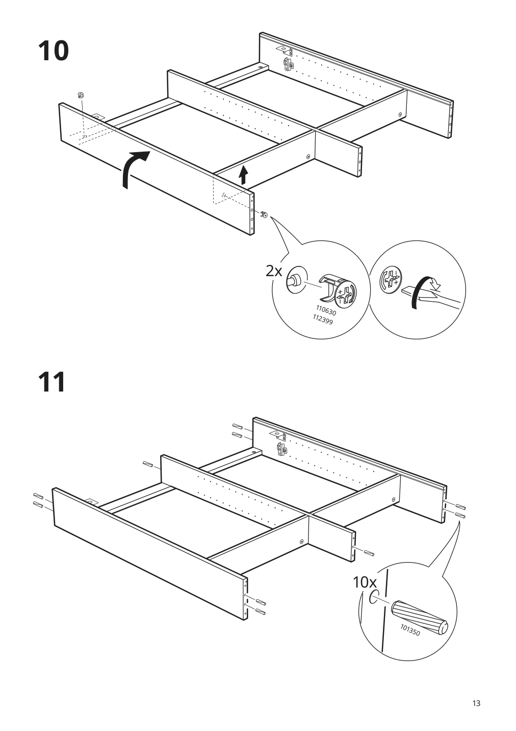 Assembly instructions for IKEA Hemnes mirror cabinet with 2 doors gray | Page 13 - IKEA HEMNES / ODENSVIK bathroom furniture, set of 5 993.898.22